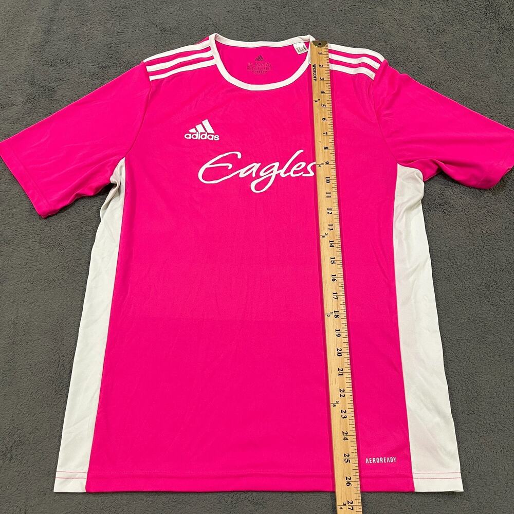 Adidas Eagles Entrada 18 Bright Pink Activewear Short Sleeve Jersey Youth Sz XL - Picture 3 of 9